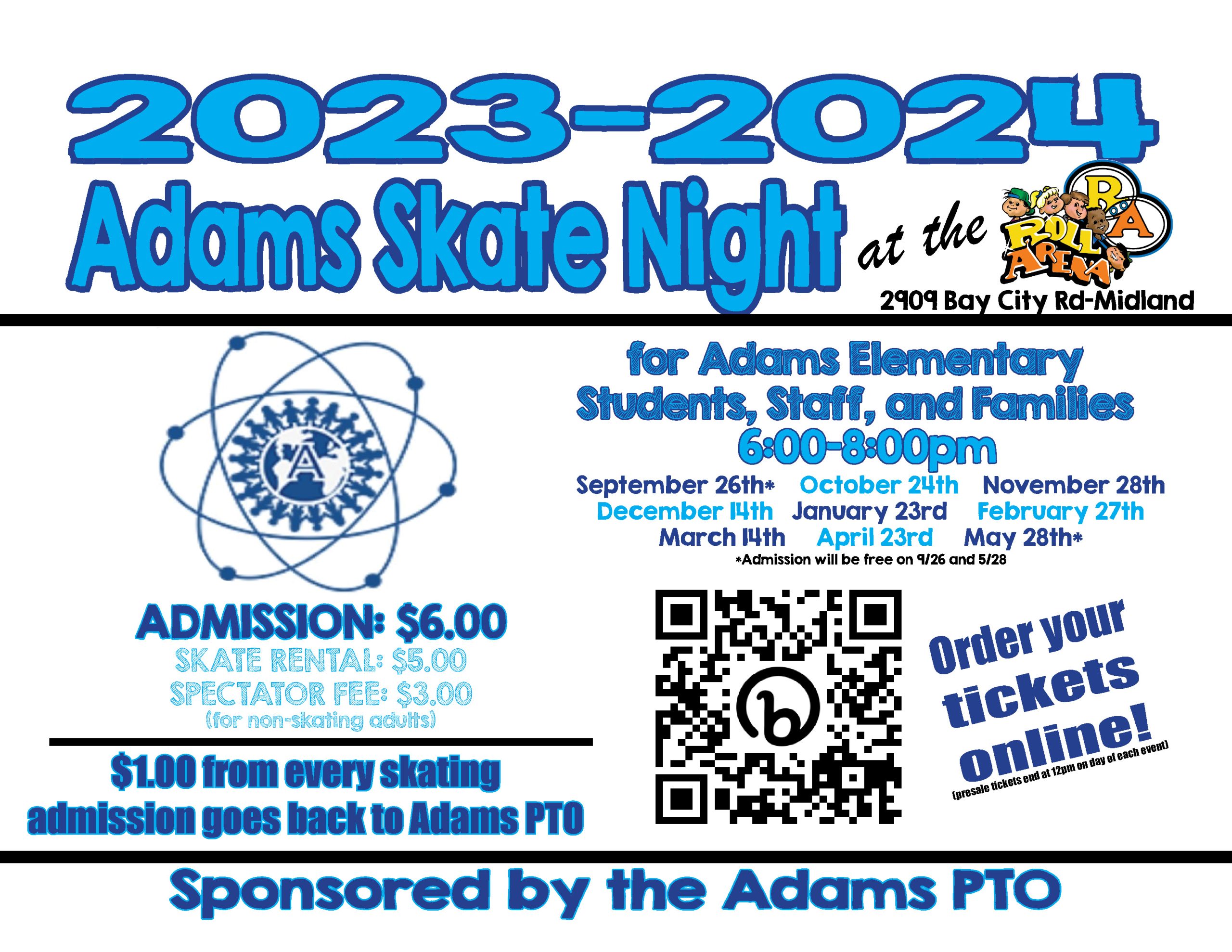 2023-2024 Adams Skate Nights