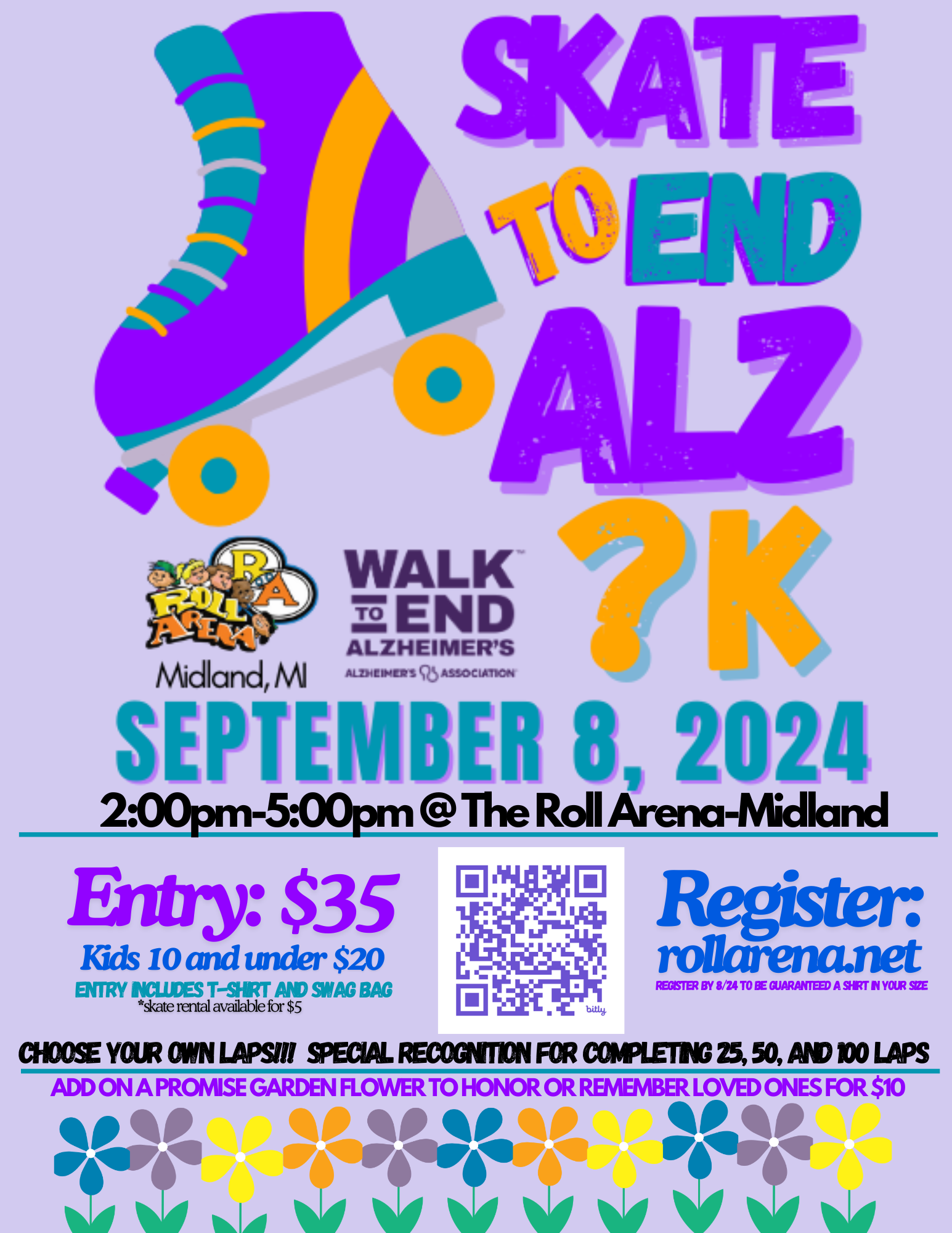 Skate to End Alz Flyer with Logo